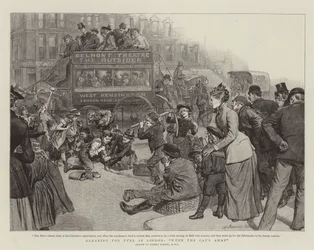 Brennstoffsammeln in London, wenn die Katze weg ist